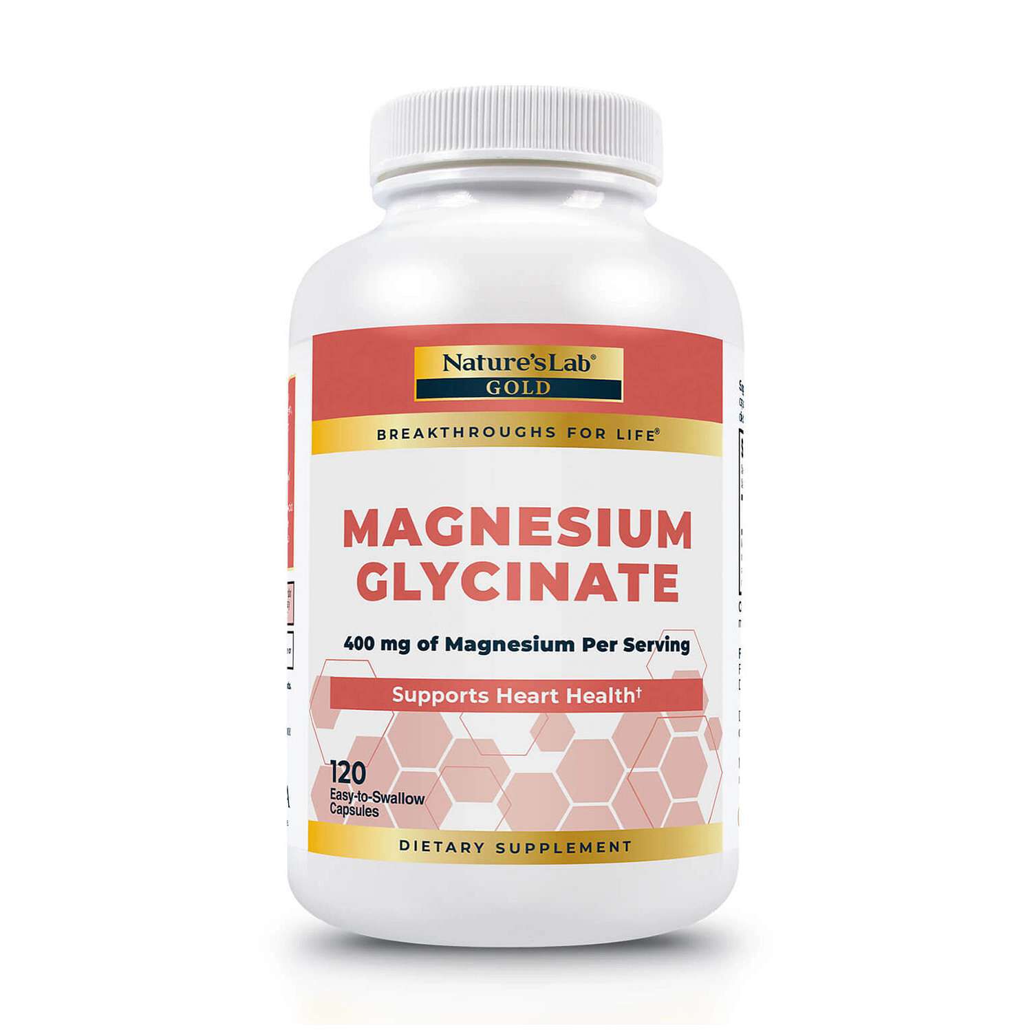 Nature's Lab Gold - Magnesium Glycinate - 120 Capsules (30 Servings)  | GNC