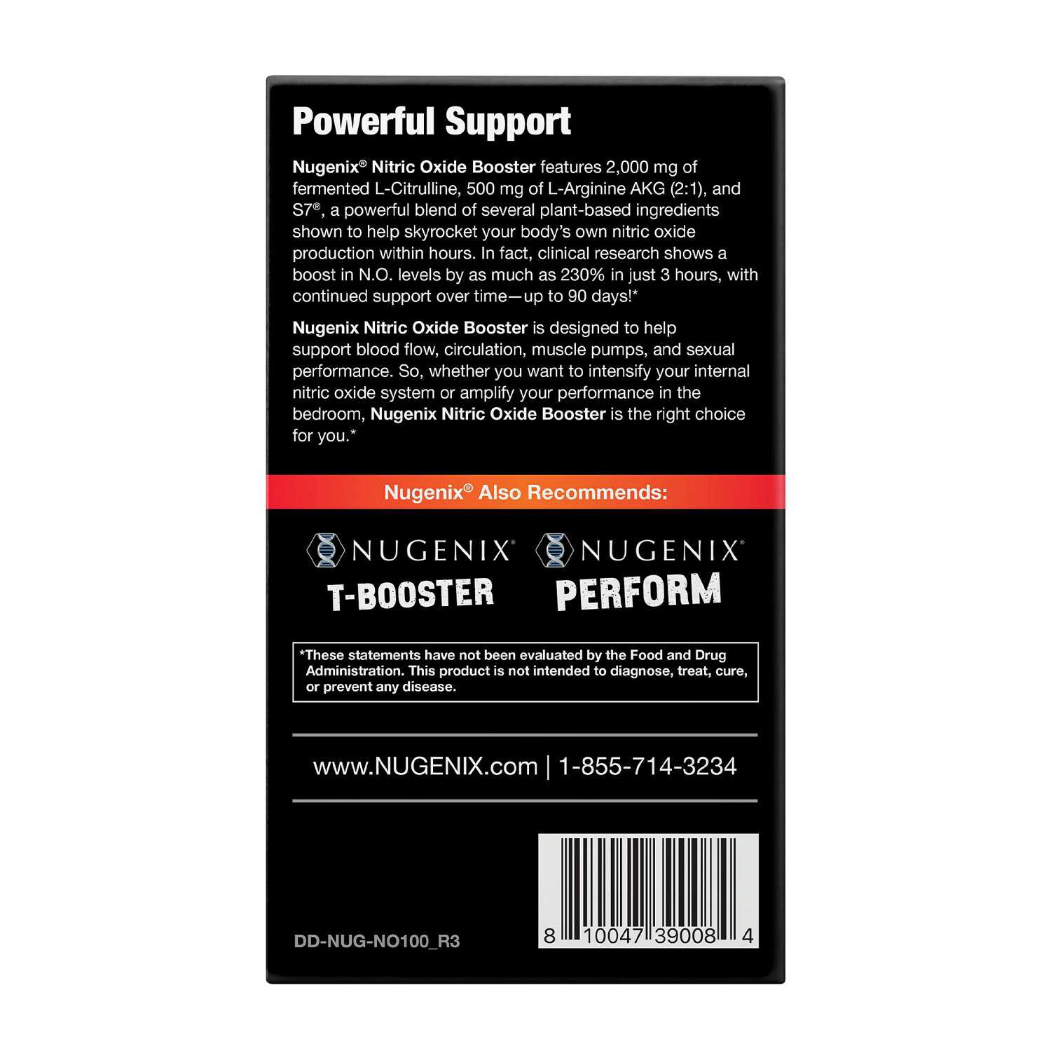Nitric Oxide Booster - 100 Capsules (25 Servings)