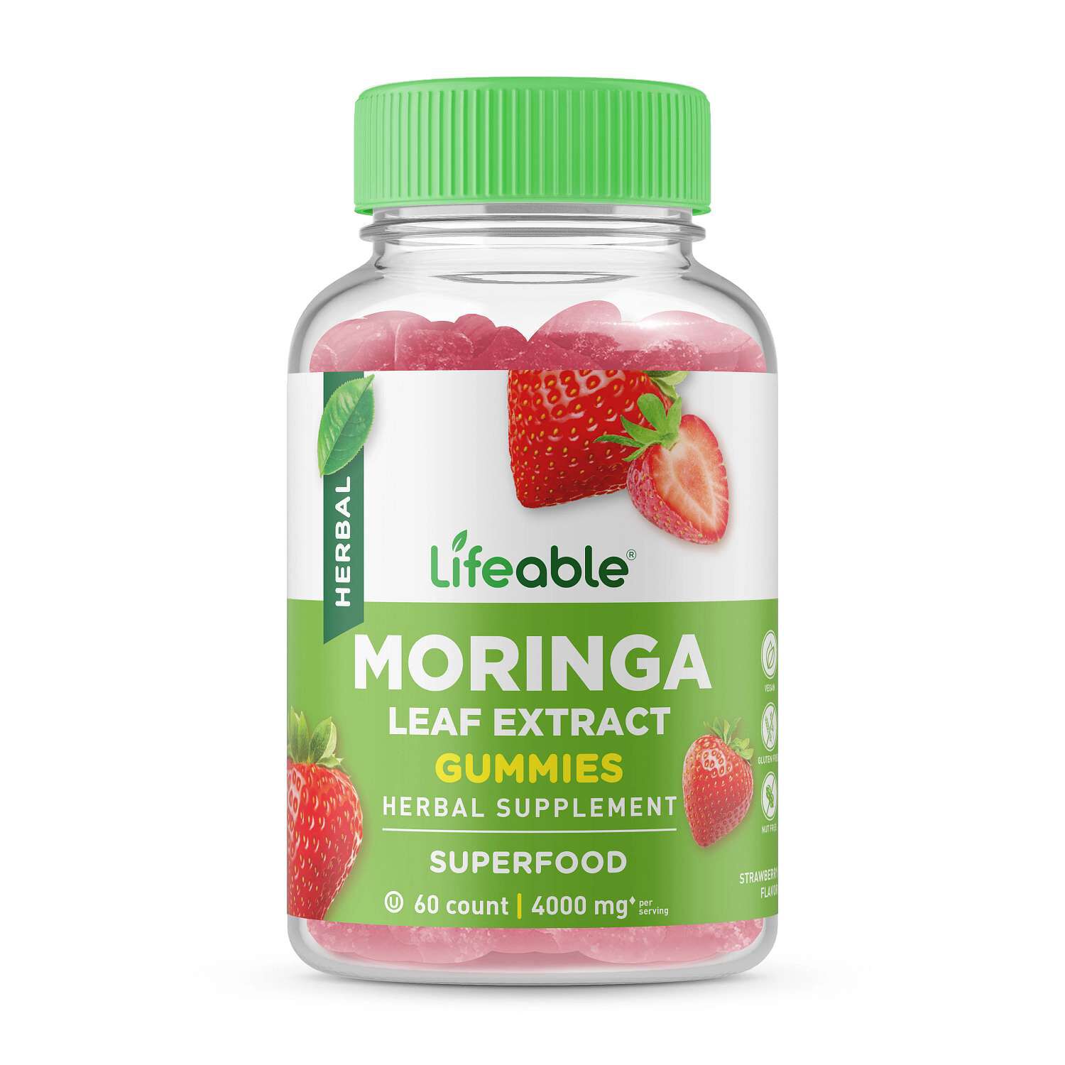 Moringa Leaf Extract 4000mg - 60 Gummies (30 Servings)