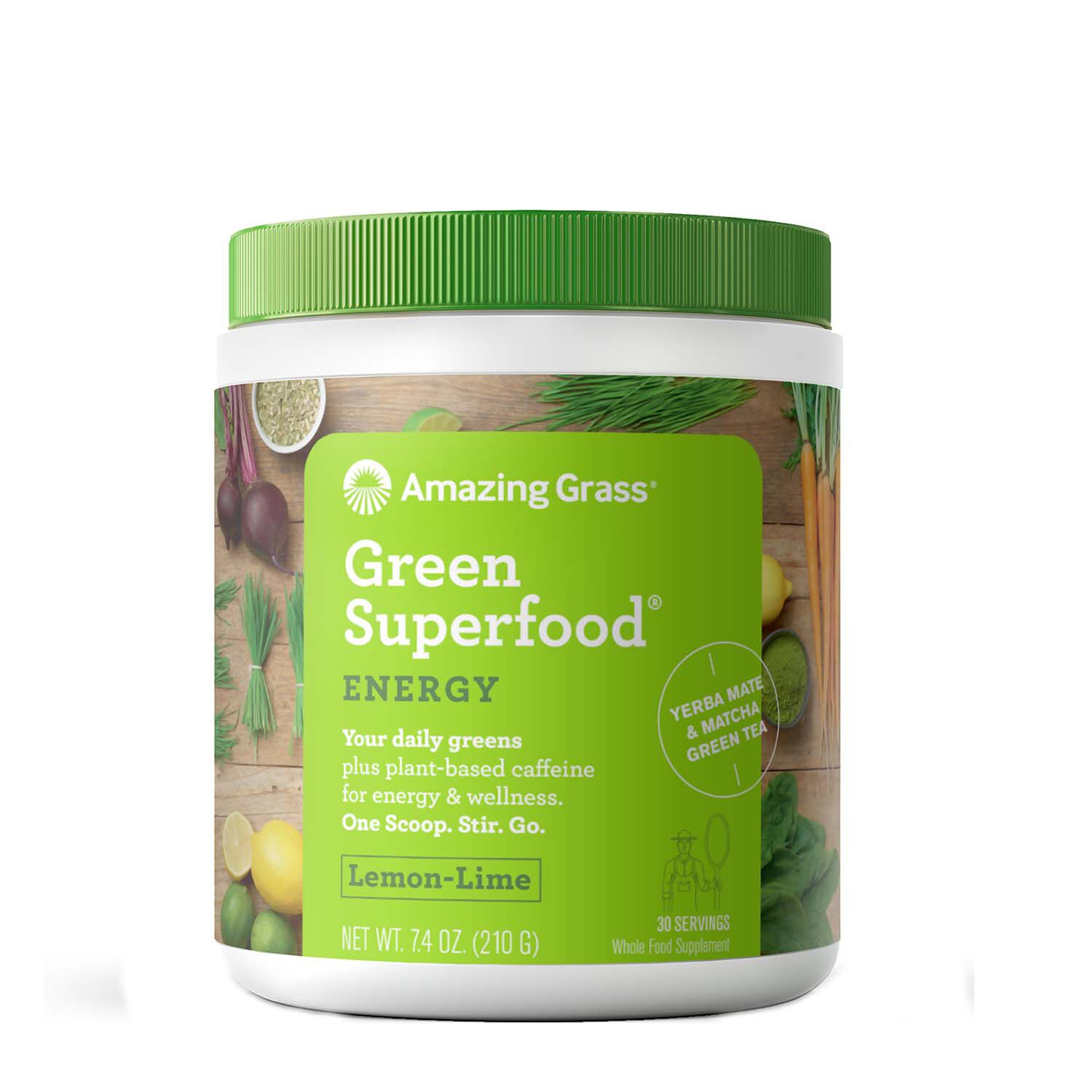 Amazing Grass Green SuperFood Lemon Lime Energy GNC