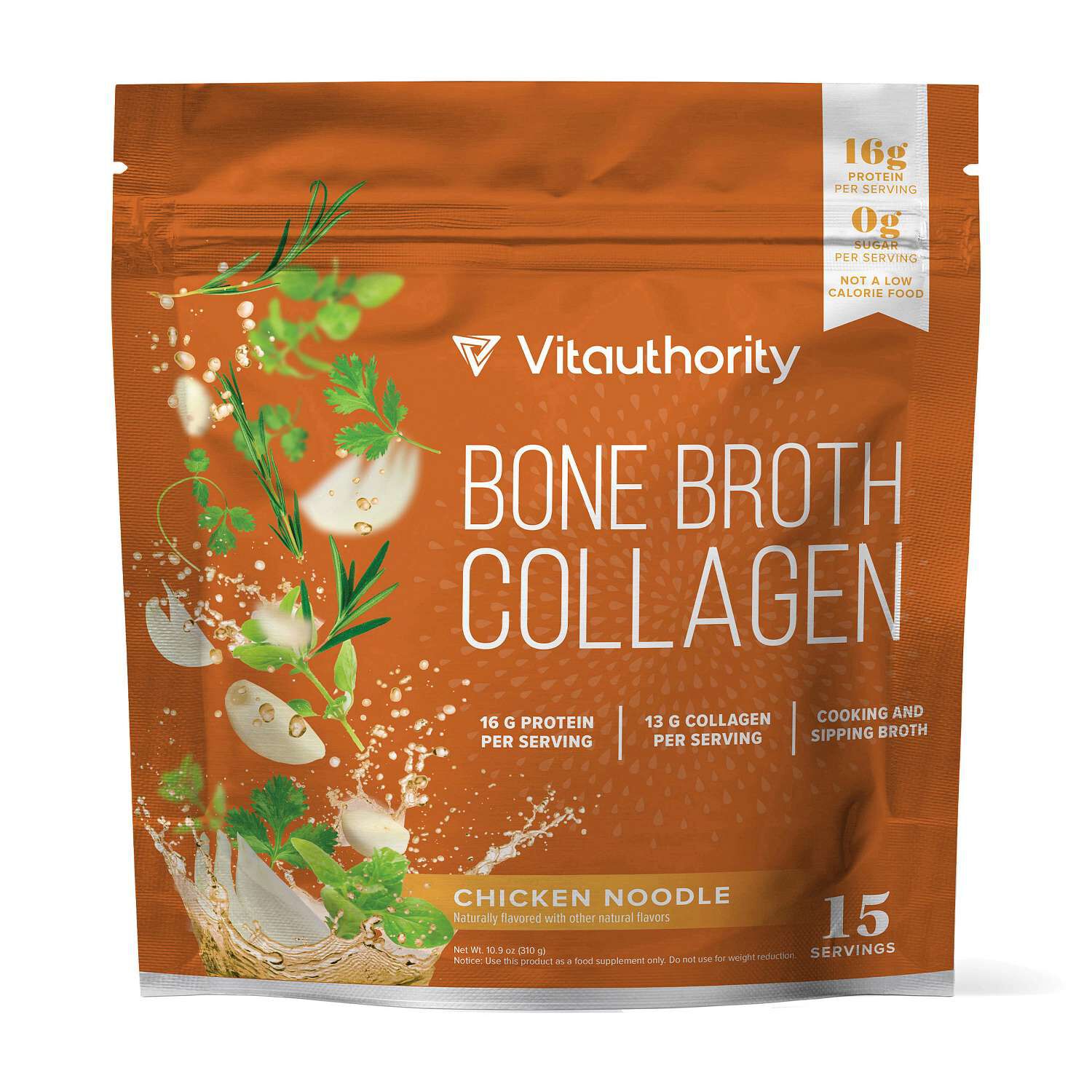 Bone Broth Collagen - Chicken Noodle (15 Servings)  | GNC