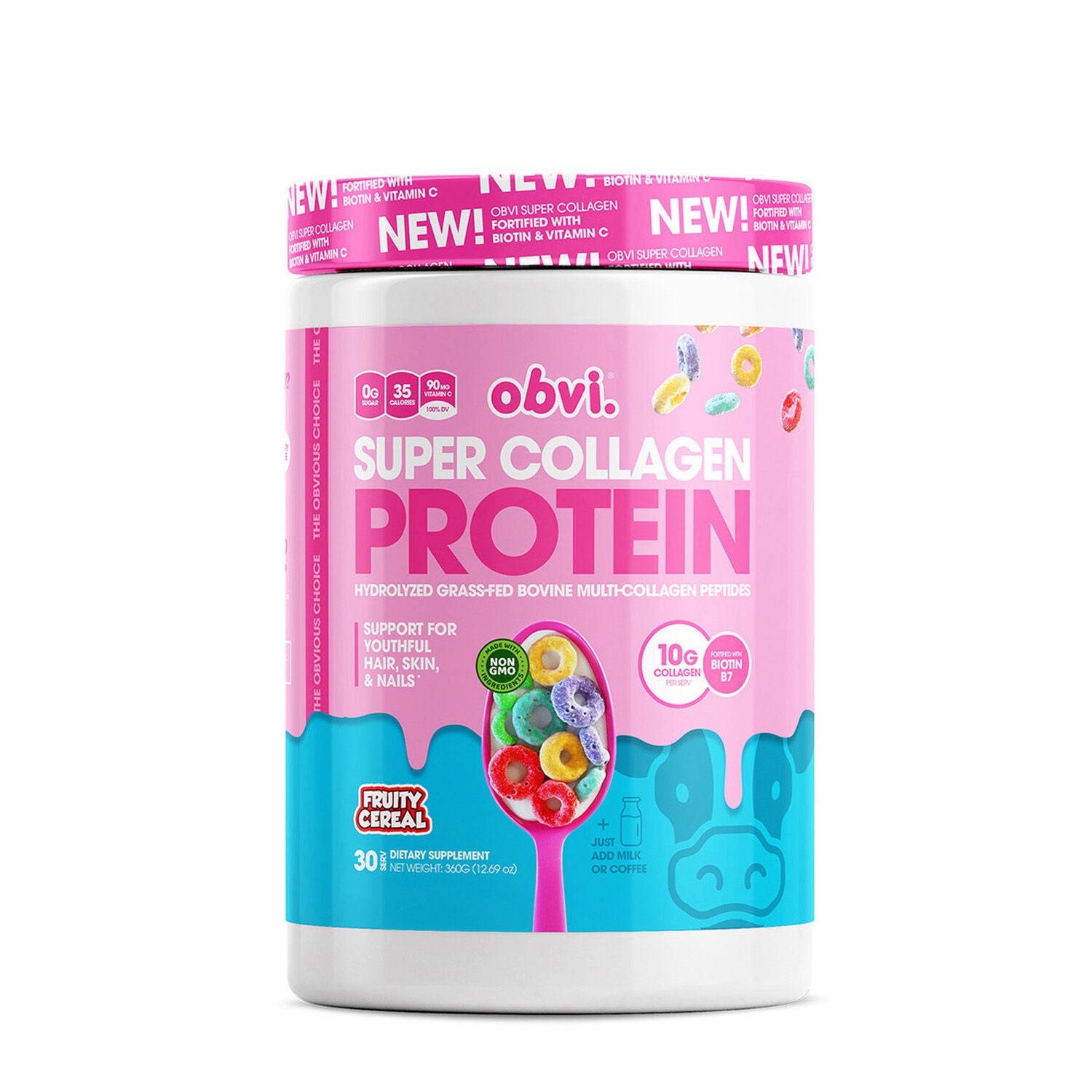 Obvi Super Hydrolyzed Collagen Protein Fruity Cereal