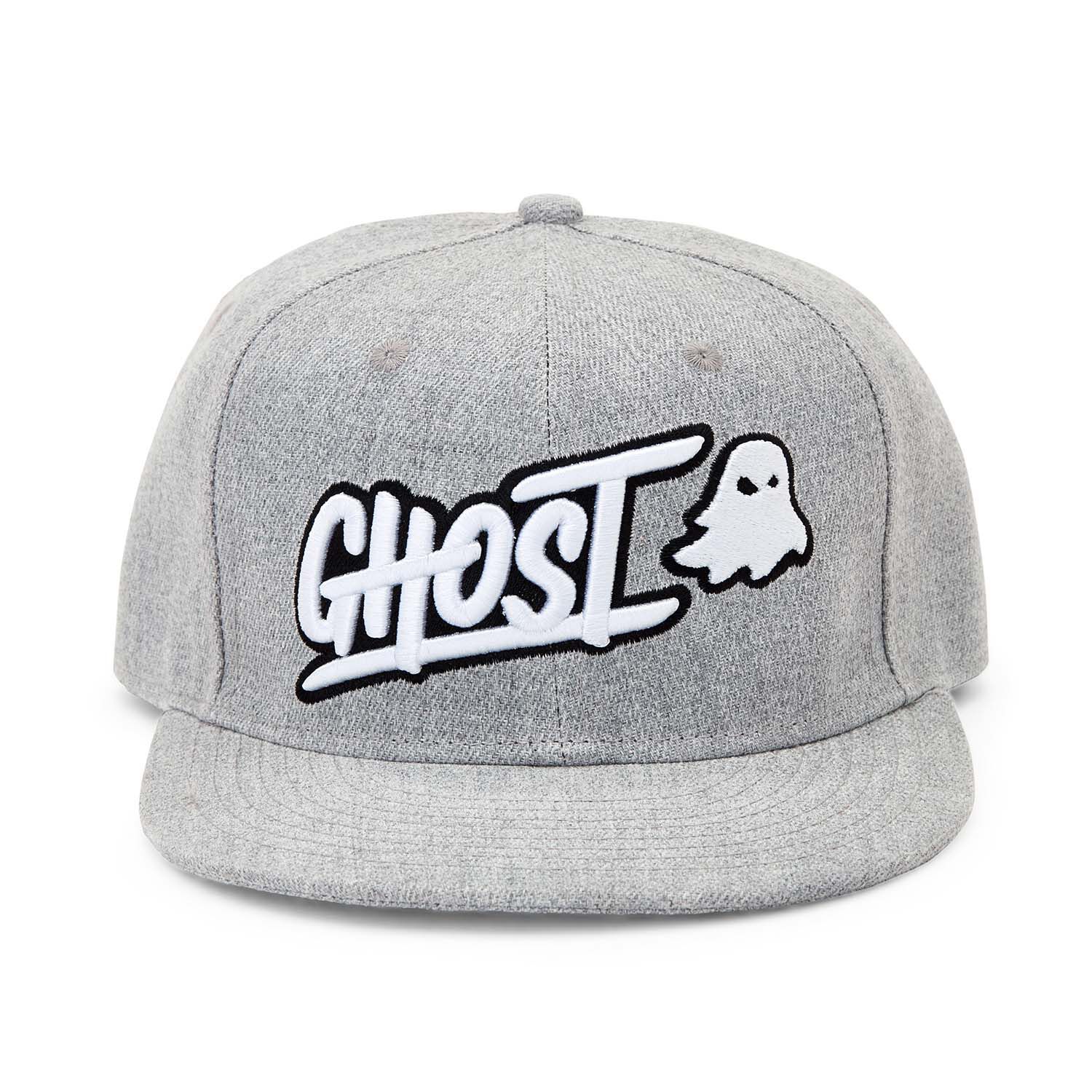 GHOST Snapback Hat with Logo - Gray