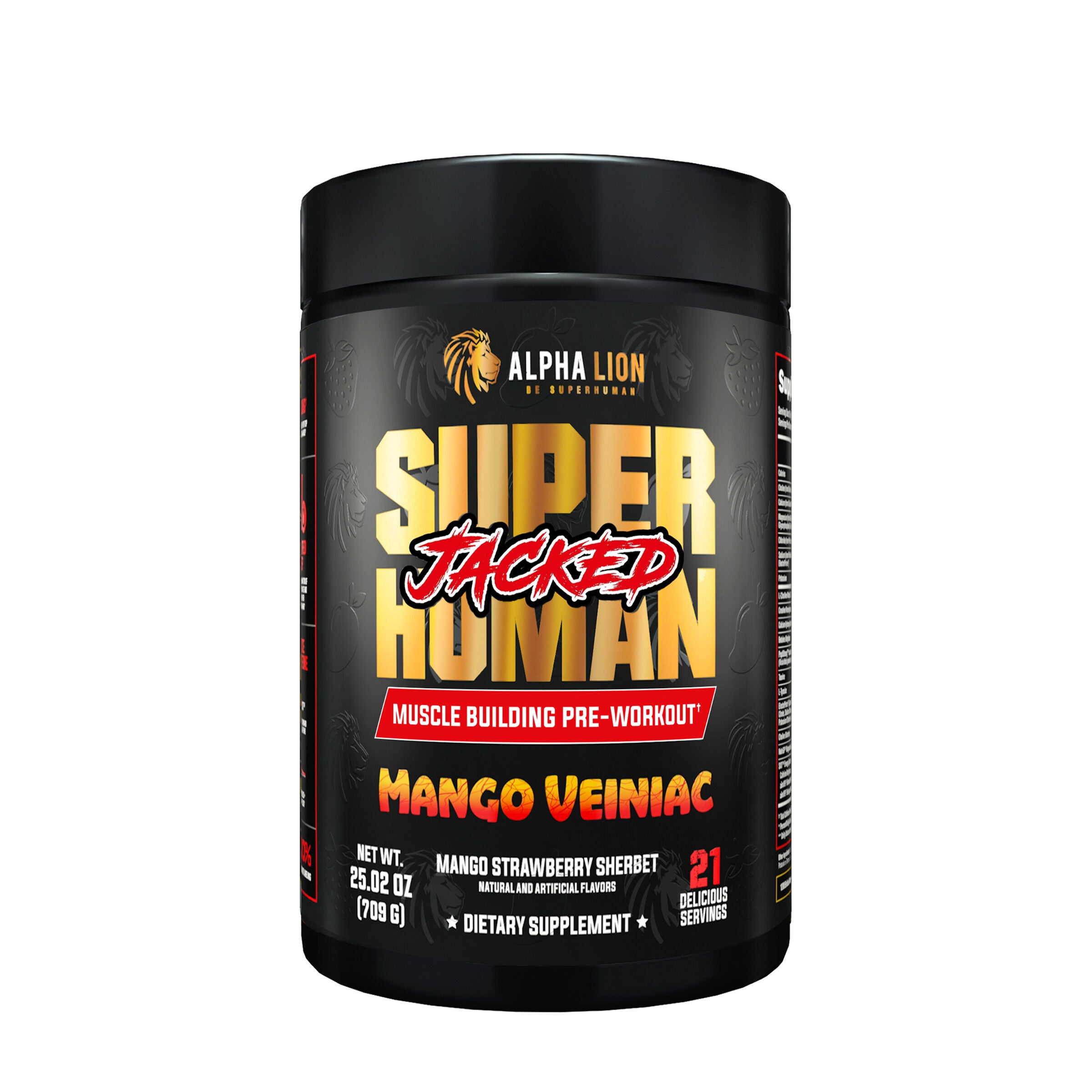 Superhuman Jacked Pre-Workout - Mango Veiniac (21 Servings)  | GNC