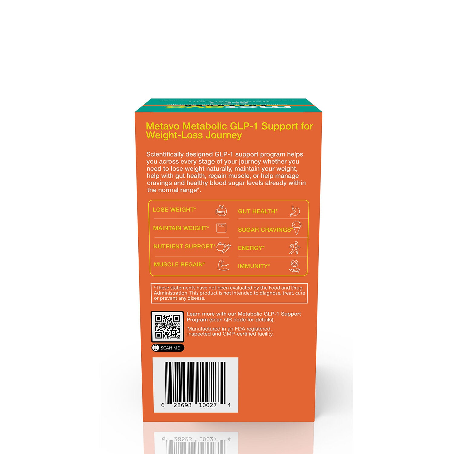 Advanced GLP-1 Weight Support - 180 Veggie Capsules (60 Servings)  | GNC