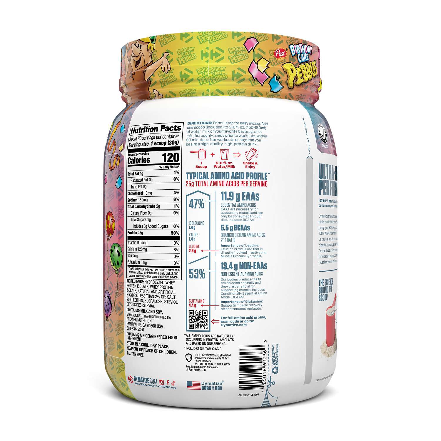 ISO 100&reg; Hydrolyzed Protein Powder - Birthday Cake Pebbles&trade; (20 Servings)
