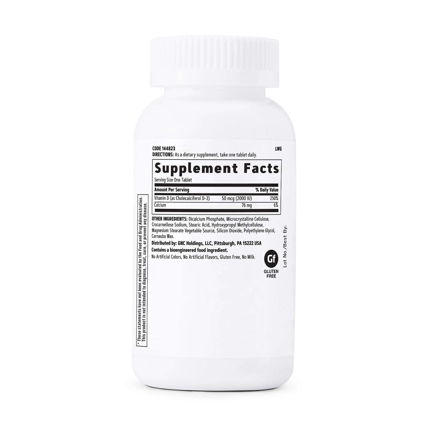 Vitamin D-3 Tablets - 50 mcg (2000 IU) - 180 Tablets (180 Servings)  | GNC