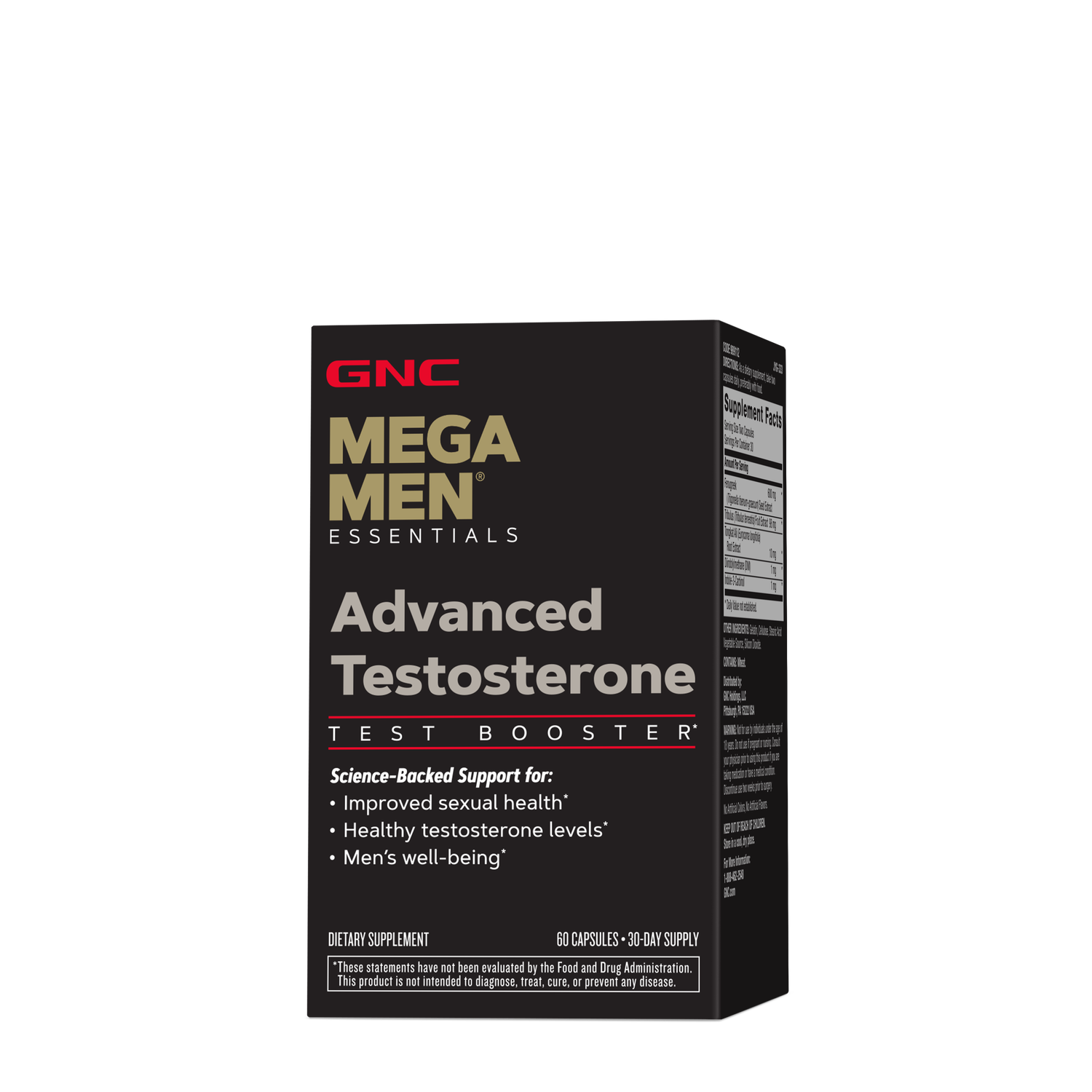 GNC Men's Advanced Testosterone Healthy - 60 Capsules
