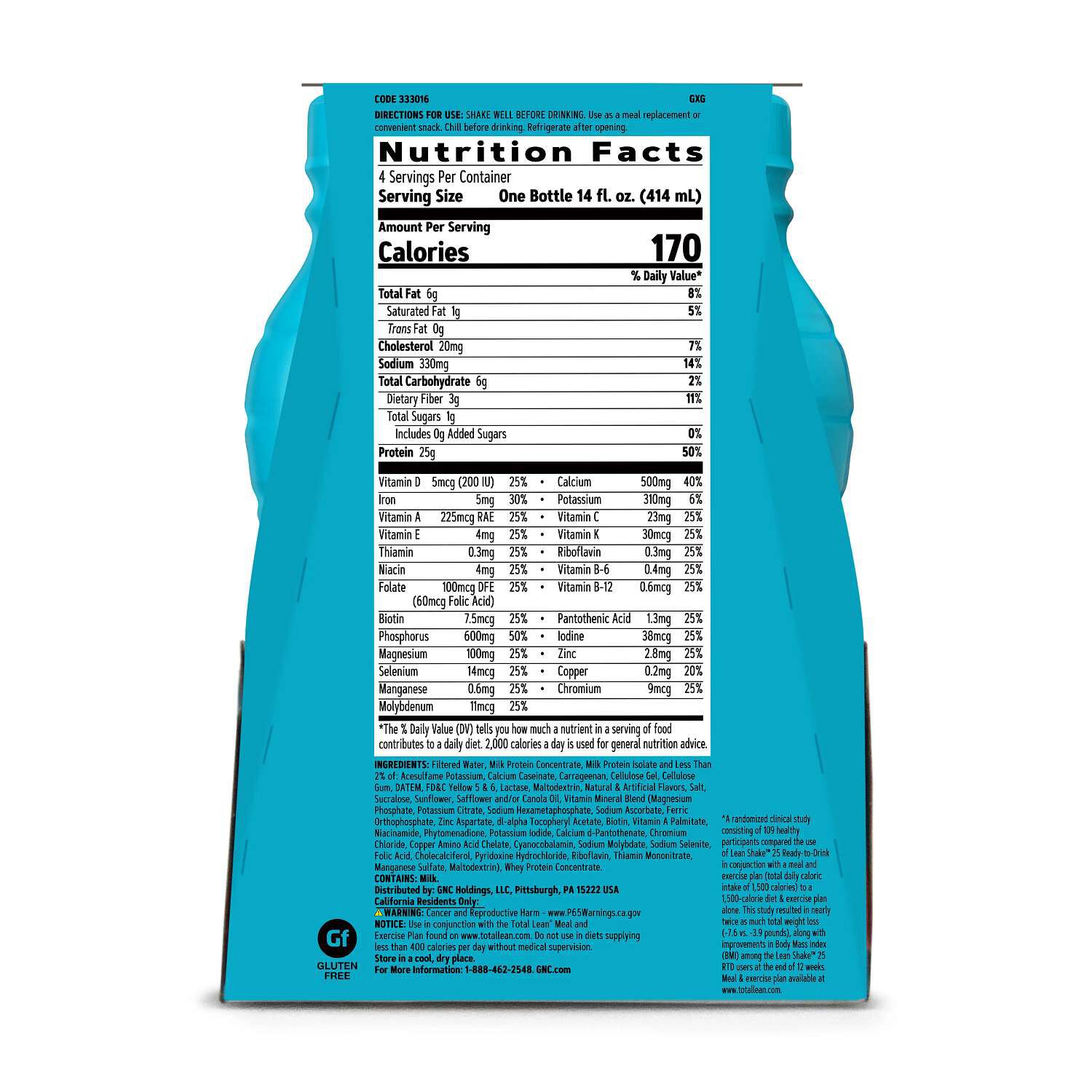 Lean Shake&trade; 25 - Banana Cream - 14oz. (4 Bottles) Banana Cream | GNC
