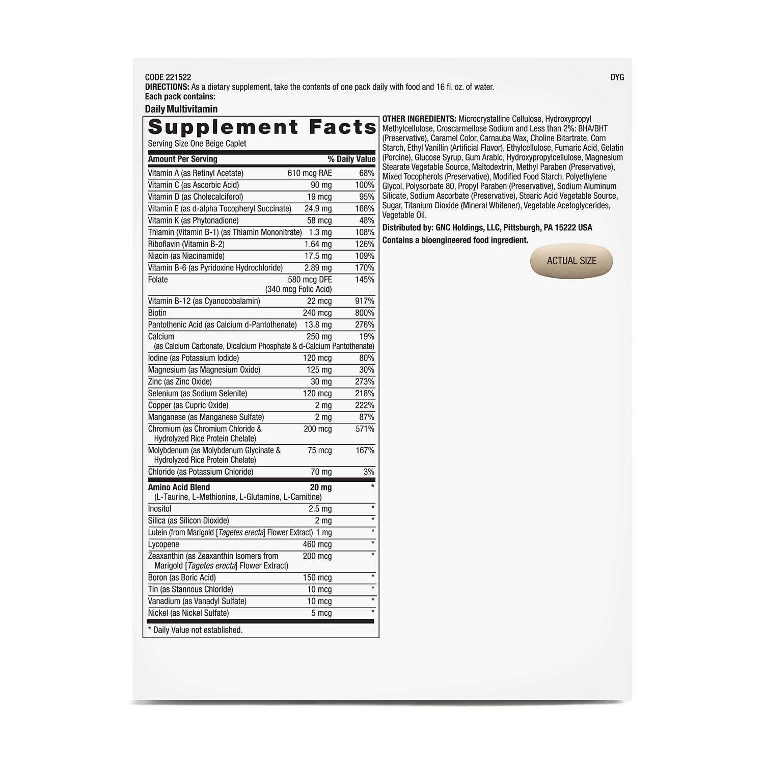 Active Fitness Vitapak&reg; Program V1 (1 Month Supply)