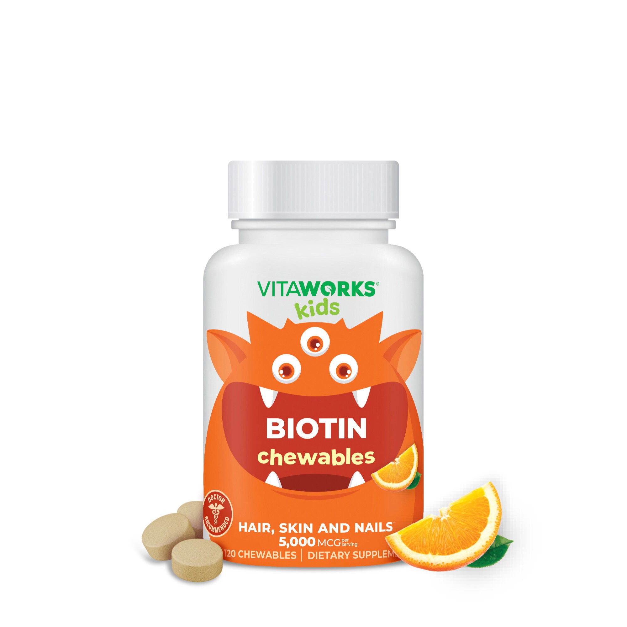 Kids Biotin 5000mcg - 120 Chewables (60 Servings)  | GNC