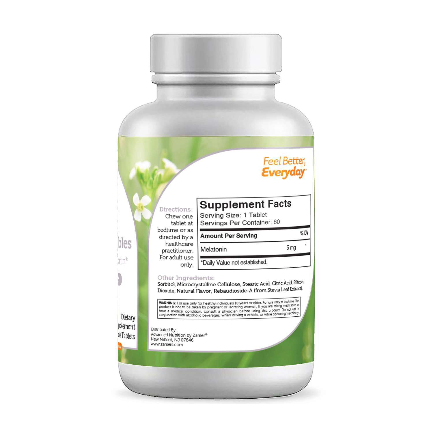 Melatonin 5mg - Orange - 60 Chewable Tablets