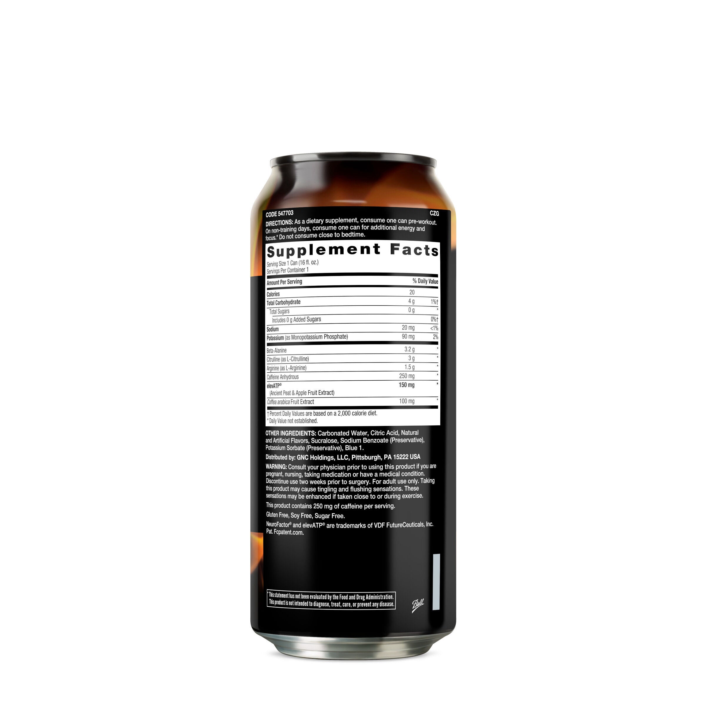 LIT&trade; On-The-Go Pre-Workout - Snow Cone - 16oz. (12 Cans) Snow Cone | GNC