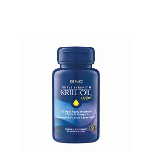 Triple Strength Krill Oil Mini - 60 Softgels &#40;30 Servings&#41;  | GNC