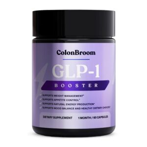Purple and black bottle of ColonBroom GLP-1 Booster.