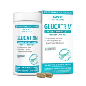 A bottle of Glucatrim next to it's box.