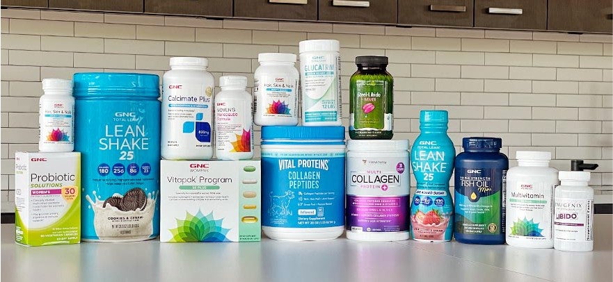 Stack of Rachel's picks for best supplements for women over 50.