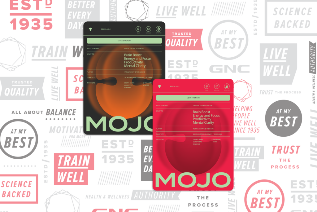 Mojo Energy & Focus Gummies Strawberry Tangerine and Pomegranate Hibiscus