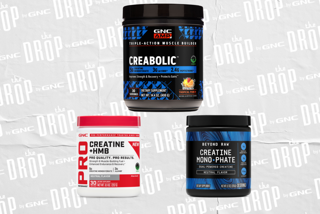 GNC AMP Creabolic, Beyond Raw Creatine MonoPhate and GNC Pro Performance Creatine + HMB from GNC's next generation creatine lineup