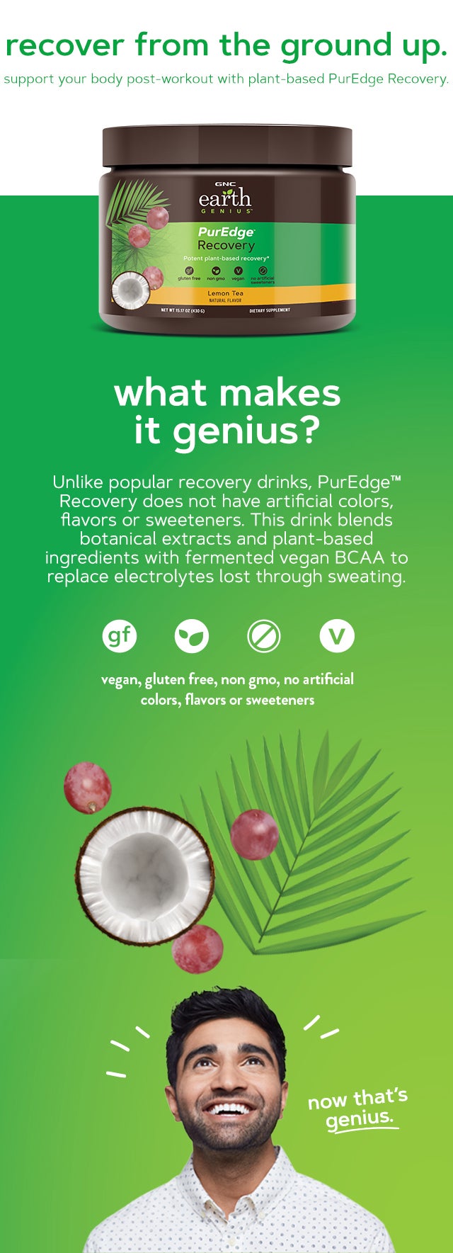 Support your body post-workout with plant-based PurEdge Recovery