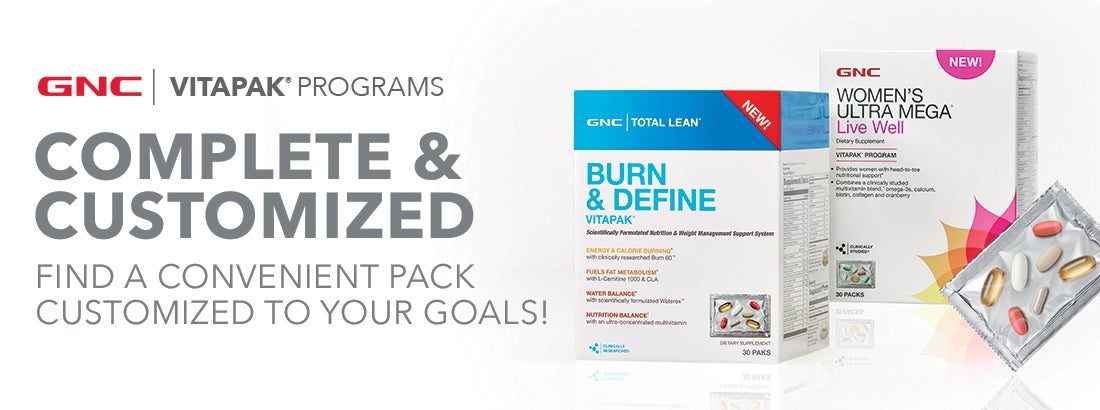 GNC Vitapak Programs - Complete & Customized - Find A Convenient Pack Customized To Your Goals! GNC Vitapak Programs - Complete & Customized - Find A Convenient Pack Customized To Your Goals!