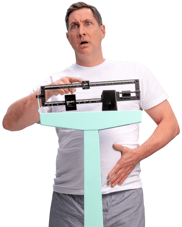 Man on scale
