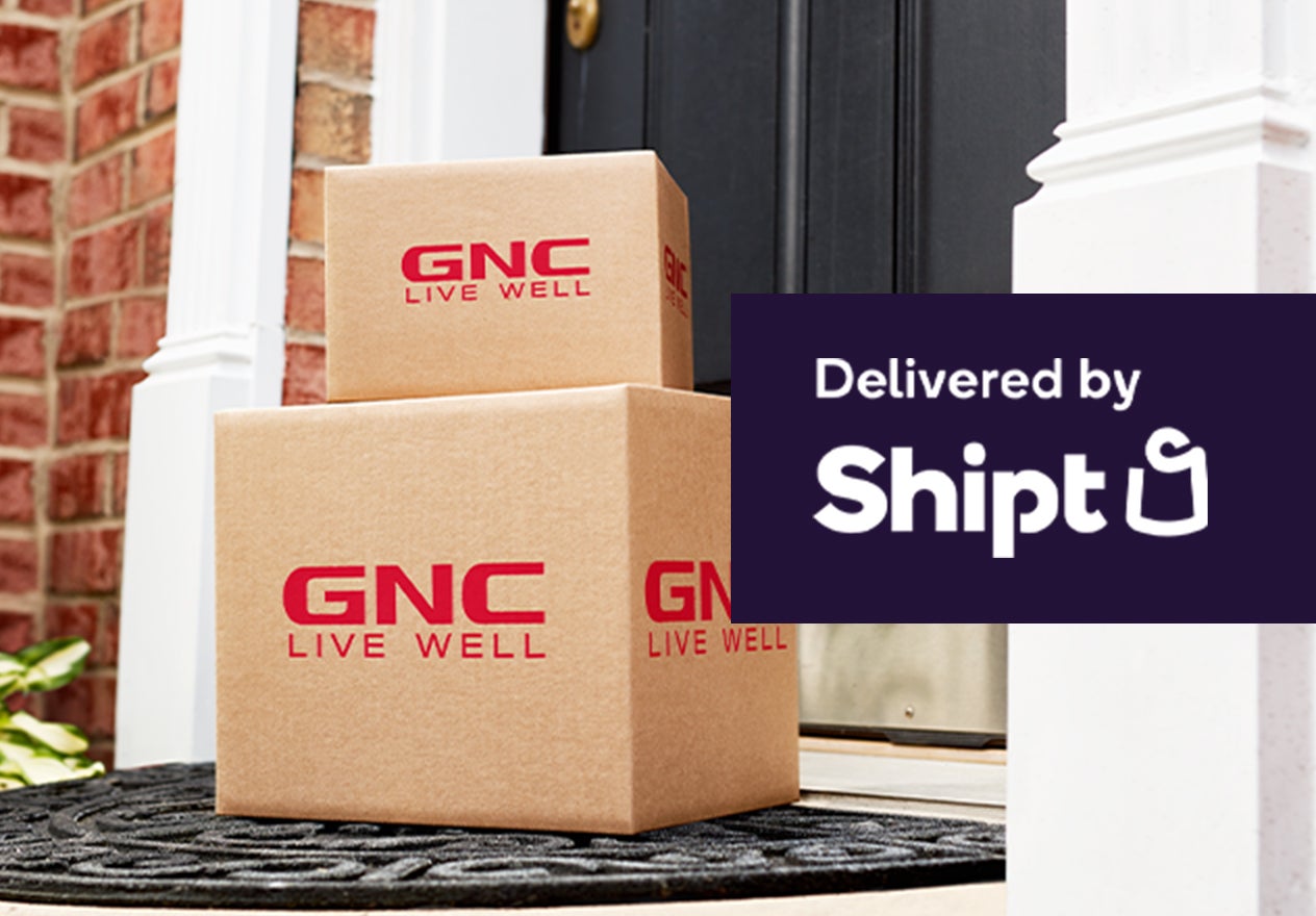 GET SAME DAY DELIVERY. DELIVERED BY SHIPT. Get to your goals faster—by getting your GNC order delivered by Shipt. 