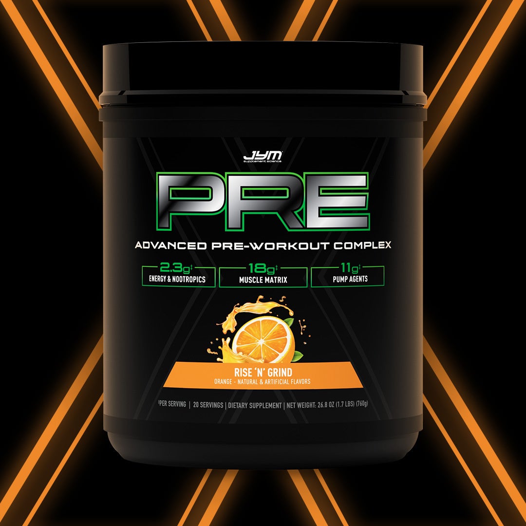 NEW JYM® PRE JYM X RISE N GRIND UPGRADED. INTENSIFIED. READY TO TEAR