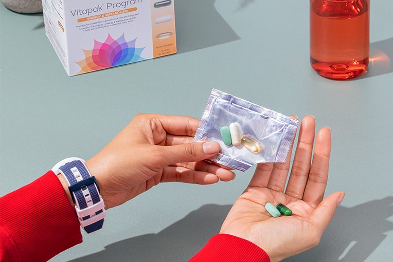 Start a Routine with GNC multivitamins, Vitapak&reg; Programs, probiotics, or fish oilsˇ. 