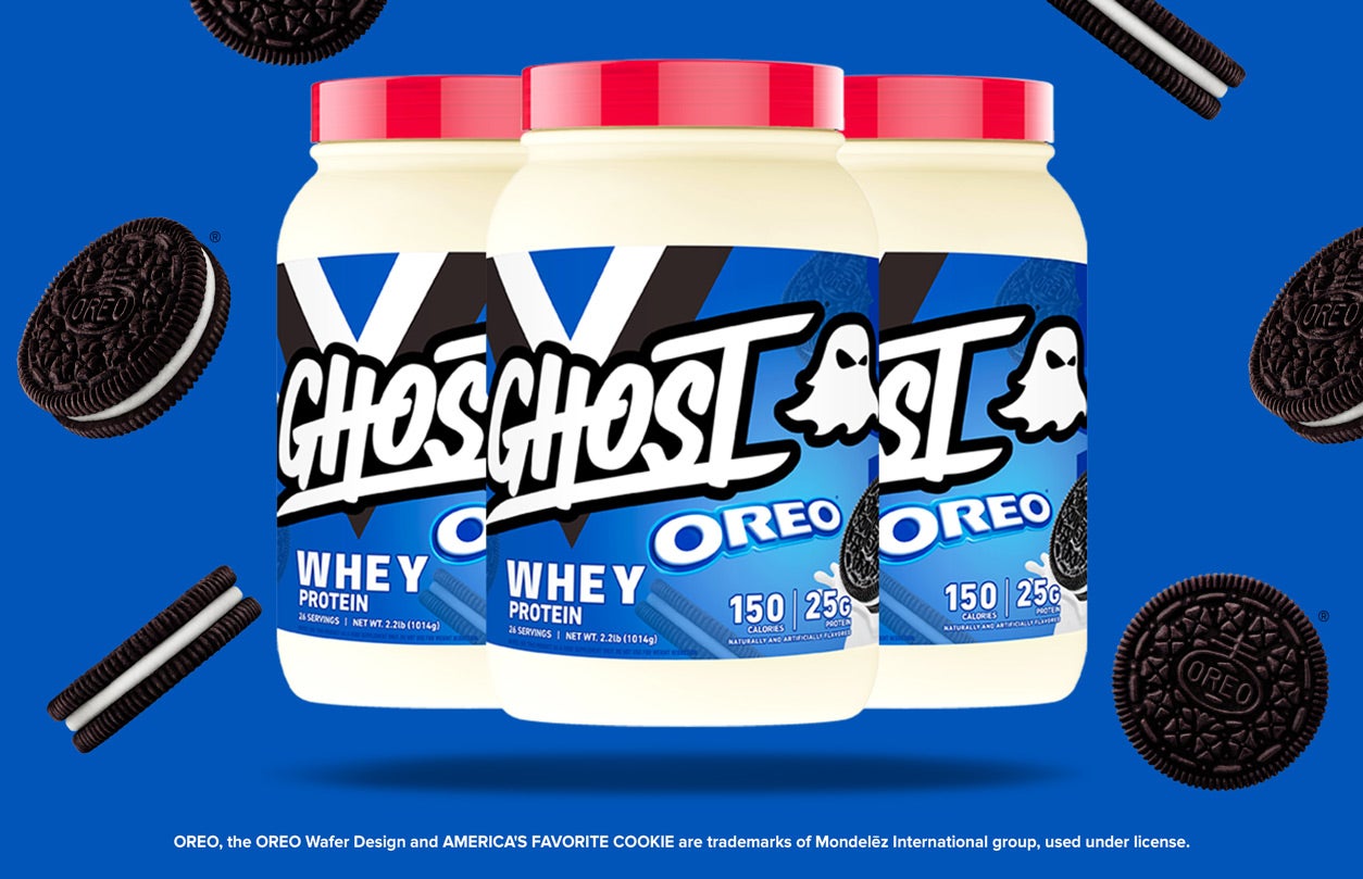 GHOST® WHEY x OREO®. America’s Favorite Cookie® is about to your