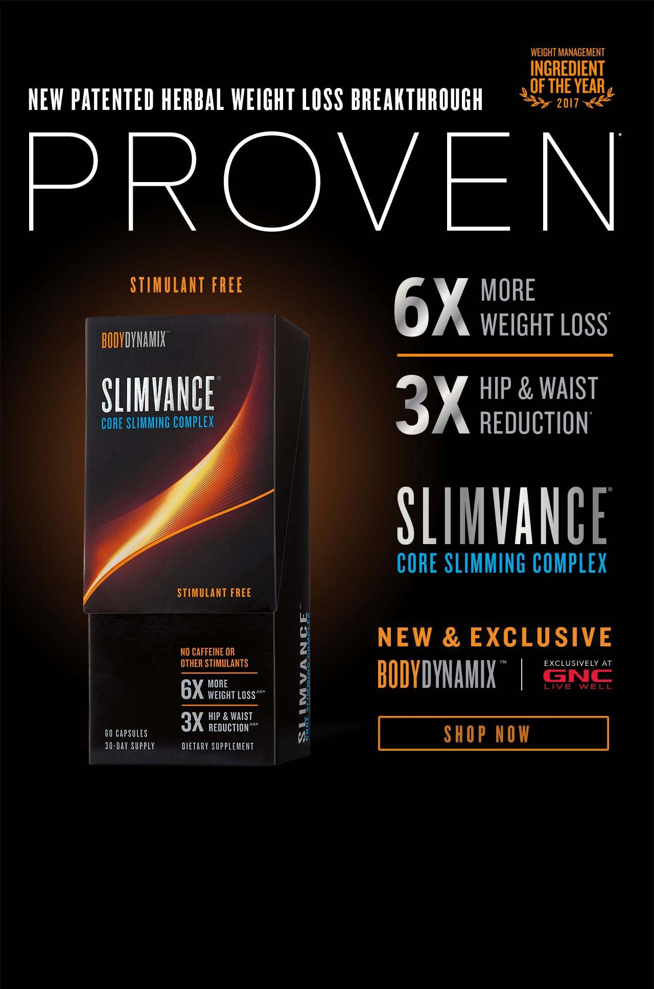 Slimvance By Bodydynamix Breakthrough Weight Loss Formula Gnc