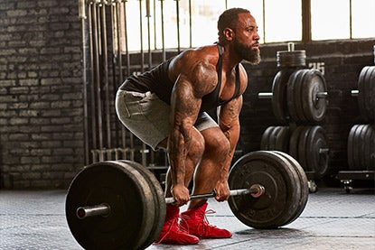 Man Deadlifting