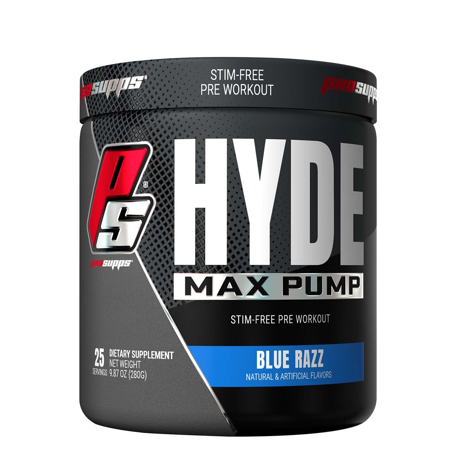 Pro Supps Hyde Max Pump Pre Workout Blue Razz Non Stim Gnc