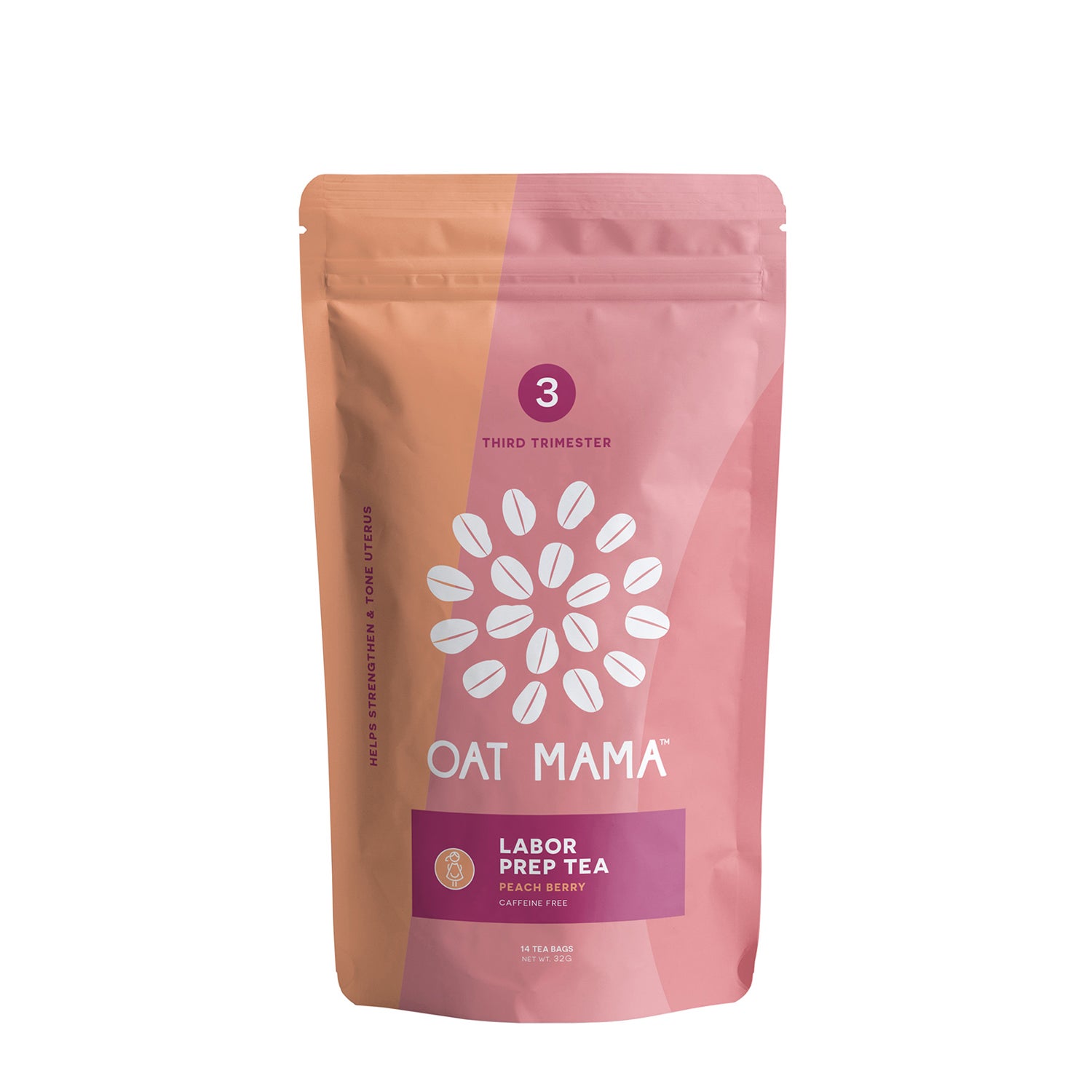 Oat Mama Labor Prep Tea Peach Berry Gnc