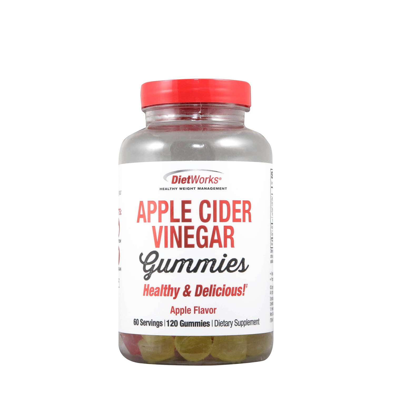 Dietworks Apple Cider Vinegar Gummies 120 Count Gnc
